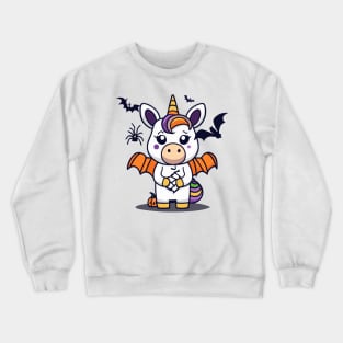 The Bat Unicorn Halloween Cute unicorn Crewneck Sweatshirt